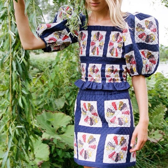 Sea New York Navy Patchwork Blouse - Picture 2 of 5